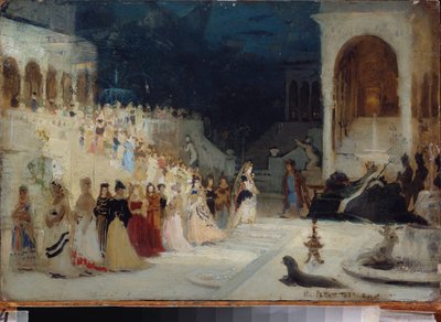 ديكور اعدادات لوبيرا "سادكو" دي نيكولاي (نيكولاي) ريمسكي كورساكوف (ريمسكي كورساكوف) (1844-1908). Peinture de Ilya Repin (Ilya Repine) (1844-1930) ، huile sur toile بواسطة ايليا افيموفيتش ريبين