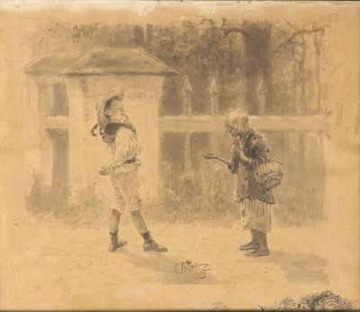 فتاة تتسول ، 1889 بواسطة ايليا افيموفيتش ريبين