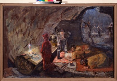 ميلاد السيد المسيح. العشق للمسيح الطفل. لوحة ليوري إيليتش ريبين (يوري ريبين) (1877-1954) ، زيت على قماش ، حوالي 1920. الفن الروسي ، القرن العشرين. I. repin Memorial Museum Penates ، سانت بطرسبرغ. بواسطة ايليا افيموفيتش ريبين