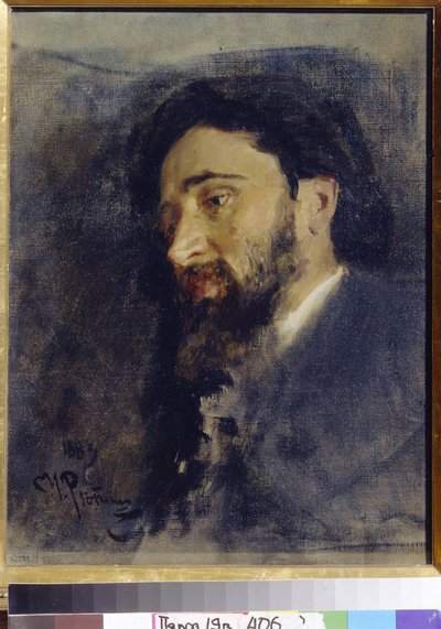 صورة للكاتب فسيفولود ميخائيلوفيتش جارشين (1855-1888). (صورة للمؤلف ف.م.جارشين). لوحة إيليا رفيموفيتش ريبين (إيليا ريبين) (1844-1930) ، زيت على قماش بواسطة ايليا افيموفيتش ريبين