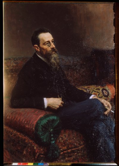 صورة للمؤلف الموسيقي نيكولاي (نيكولاي) ريمسكي كورساكوف (ريمسكي كورساكوف) (1844-1908). لوحة إيليا ريبين (إيليا ريبين) (1844-1930) ، زيت على قماش بواسطة ايليا افيموفيتش ريبين