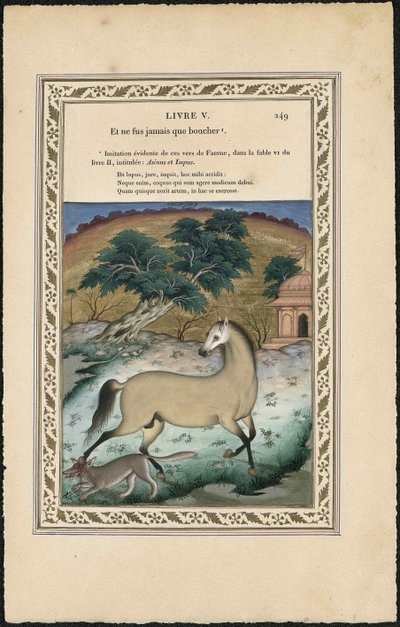الحصان والذئب الحصان والذئب ، 1837-1839. بواسطة الإمام بخش لاهوري