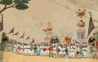 موكب المهرجان ، ج. 1800 بواسطة الفن الهندي