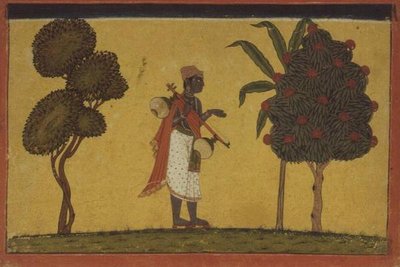 47.19 / 134 مادهافانالا مع كرمة في الغابة من سلسلة 'Madhavanala Kamakandala' ، بيلاسبور ، مدرسة باهاري بواسطة المدرسة الهندية