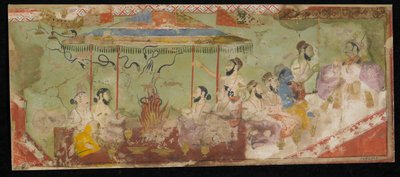 مراسم القربان ، ألبوم ألبوم بالرسم ، ج .1690 بواسطة المدرسة الهندية