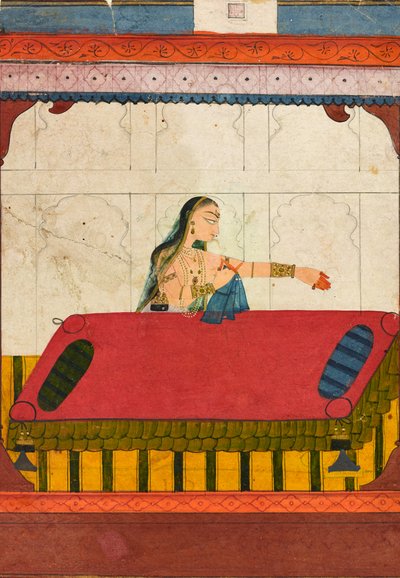 عاشق بائس ، جزء من Rasamanjari ، c.1710 بواسطة المدرسة الهندية
