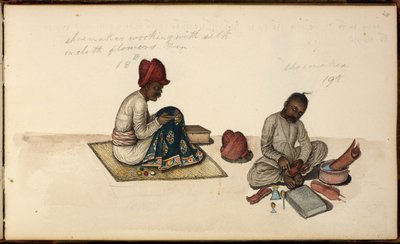 يضيف. أو. 1539 ، صانع الأحذية والمطرزة بواسطة المدرسة الهندية