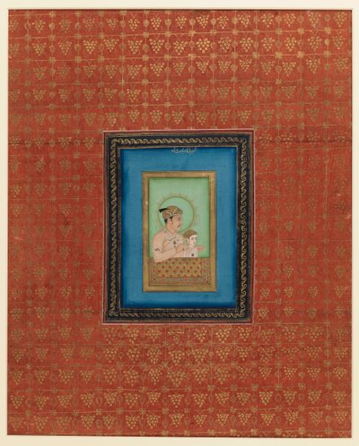 أكبر وأحد أبنائه أو أحفاده ، 1875-1900 (مرحاض غير شفاف وذهب على ورق) بواسطة المدرسة الهندية