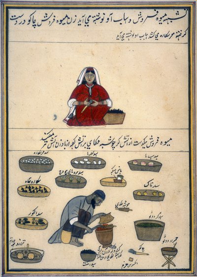 "ألبوم الصفقات الكشميرية" حوالي عام 1860 (ألوان مائية على ورق) بواسطة المدرسة الهندية
