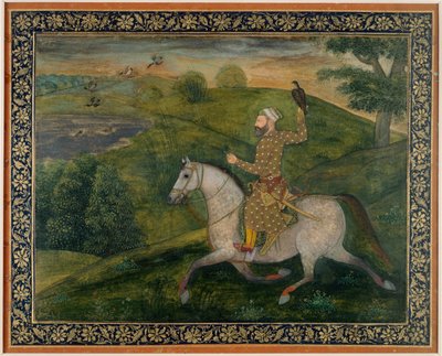 Alivardi Khan Goes Hawking (غوش على الورق) بواسطة المدرسة الهندية