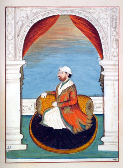ديوان كيدر ناث ، من مملكة البنجاب ، حكامها ورؤسائها ، المجلد الثاني ، مجلد من 30 دراسة مائية بالألوان المائية لفنان هندي غير معروف ، c.1840 (مرحاض على ورق) بواسطة المدرسة الهندية