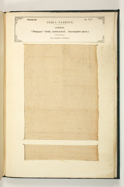 Dungary Cloth ، سالم ، مدراس ، من مجموعة مصنعي المنسوجات في الهند ، بقلم جون فوربس واتسون ، نُشر عام 1866 بواسطة المدرسة الهندية