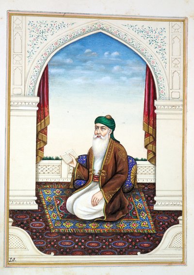 Fakir Syad Nur-o-Deen ، من مملكة البنجاب ، حكامها ورؤسائها ، المجلد الأول ، مجلد من 27 دراسة بالألوان المائية لفنان هندي غير معروف ، c.1840 (مرحاض على ورق) بواسطة المدرسة الهندية