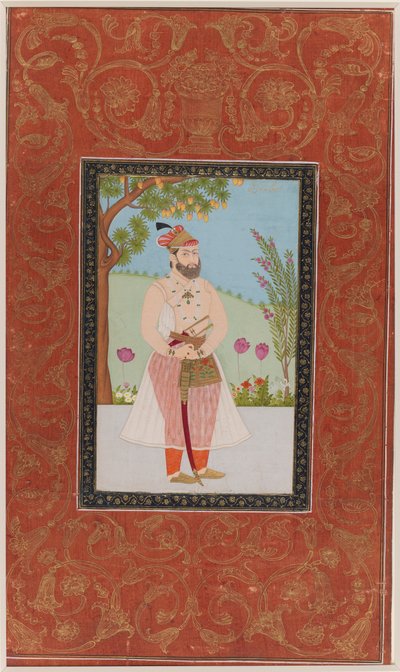 إيراج خان ، 1875-1900 (مرحاض غير شفاف وذهب على ورق) بواسطة المدرسة الهندية