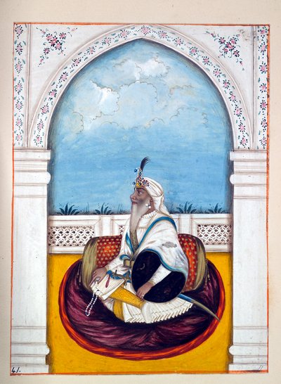 Jemadar Khushyal Singh ، من مملكة البنجاب ، حكامها ورؤسائها ، المجلد الثاني ، مجلد من 30 دراسة مائية بالألوان المائية لفنان هندي غير معروف ، c.1840 (مرحاض على ورق) بواسطة المدرسة الهندية