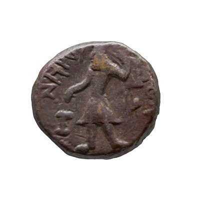 عملة كوشان ، 127-155 م (نحاسي) بواسطة المدرسة الهندية