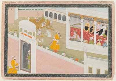ورقة من سلسلة Hamir Hath المتفرقة ، 1800-1810 (مرحاض غير شفاف وذهب على ورق) بواسطة المدرسة الهندية