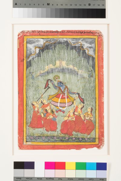 Megh Malar Raga ، حوالي عام 1720 (معتم w - c على الورق) بواسطة المدرسة الهندية