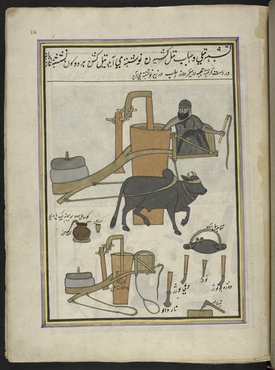 كوى الزيت ،  86 رسمة مجمعة في مجلد تصور الحرف والمهن في كشمير ، يظهر الحرفيون في العمل بأدواتهم ومعداتهم ،  بواسطة فنان من كشمير ، ربما في سريناغار ، حوالي 1850-60 (غواش على ورق) بواسطة المدرسة الهندية