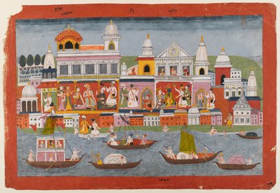 صفحة من سلسلة Bhagavata Purana ، c.1775-1800 (مرحاض على ورق) بواسطة المدرسة الهندية