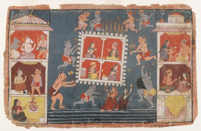 صفحة من سلسلة Bhagavata Purana المتفرقة ، c.1610-1650 (مرحاض غير شفاف على الورق) بواسطة المدرسة الهندية