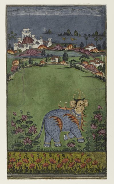 صفحة من أطروحة فلكية ، c.1750 (مرحاض غير شفاف على الورق) بواسطة المدرسة الهندية