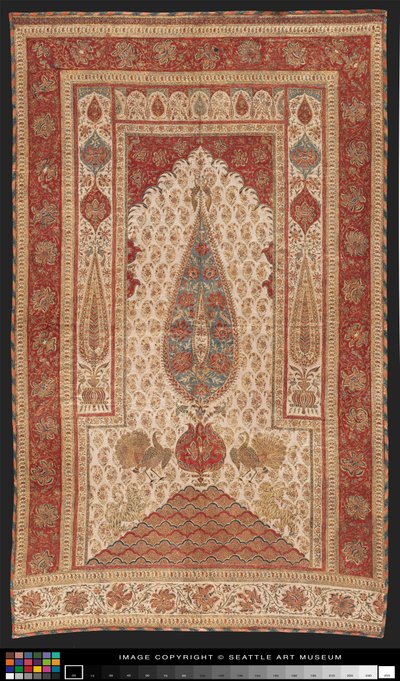 Palampore (bed covering), early 19th century (Cotton with paint, dye, and gilt) بواسطة المدرسة الهندية