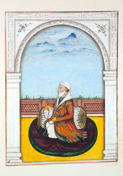 Rajah Dina Nath-Bahadur ، من مملكة البنجاب ، حكامها ورؤسائها ، المجلد الأول ، مجلد من 27 دراسة بالألوان المائية لفنان هندي غير معروف ، c.1840 (مرحاض على ورق) بواسطة المدرسة الهندية