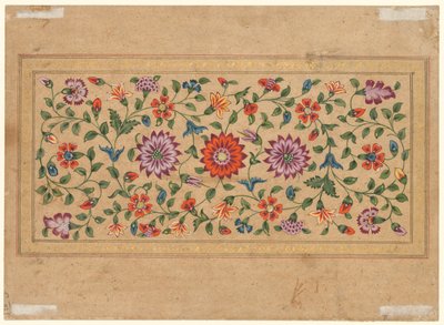 التمرير فاينز الزهور ، 1755 بواسطة المدرسة الهندية