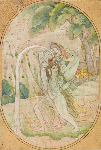 نزول الغانج ، c.1800 بواسطة المدرسة الهندية
