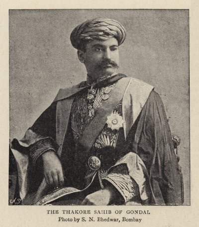 The Thakore Sahib of Gondal (نقش) بواسطة المدرسة الهندية