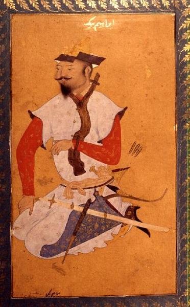 سجين تركماني ، من ألبوم Clive الكبير ، القرن السادس عشر بواسطة المدرسة الهندية