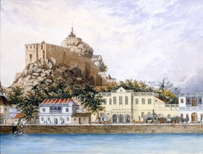 بلدة غير معروفة ، c.1830 (مرحاض وغواش على ورق) بواسطة المدرسة الهندية