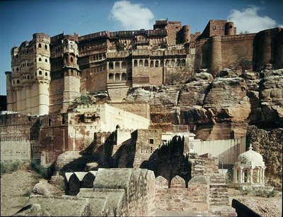 منظر لقلعة مهرانجار ، بنيت عام 1459 بواسطة المدرسة الهندية