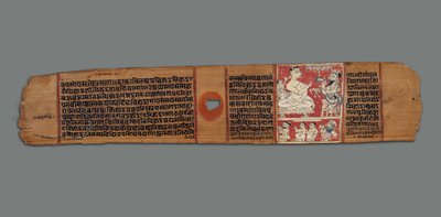 Vimalaprava يتحدث مع Raji و Lakshmi ، c.1300 (مرحاض غير شفاف على ورق النخيل) بواسطة المدرسة الهندية