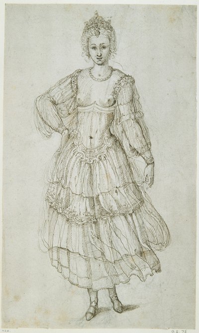 A Daughter of the Morn, c.1611 (pen & ink on paper) بواسطة إنيجو جونز
