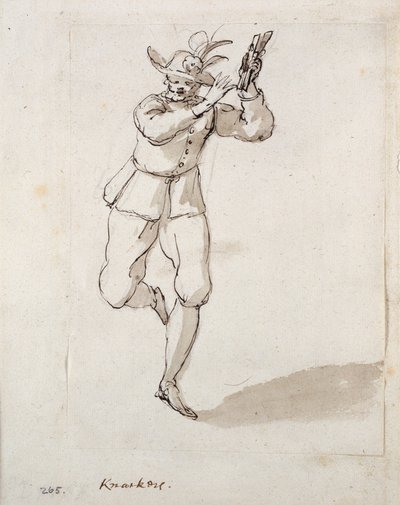 A man with knackers and bells (pen & ink on paper) بواسطة إنيجو جونز