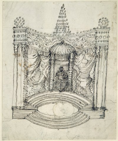 A throne (pen & ink on paper) بواسطة إنيجو جونز