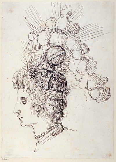 Bel-Anna, Queen of the Sea, c.1609 (pen & ink on paper) بواسطة إنيجو جونز