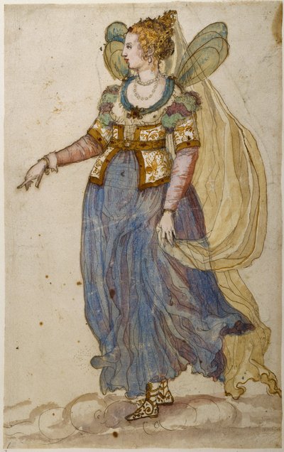 Lady masquer (watercolor on paper) بواسطة إنيجو جونز