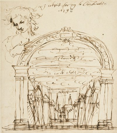 Scene from an unidentified play in the Cockpit-in-Court بواسطة إنيجو جونز