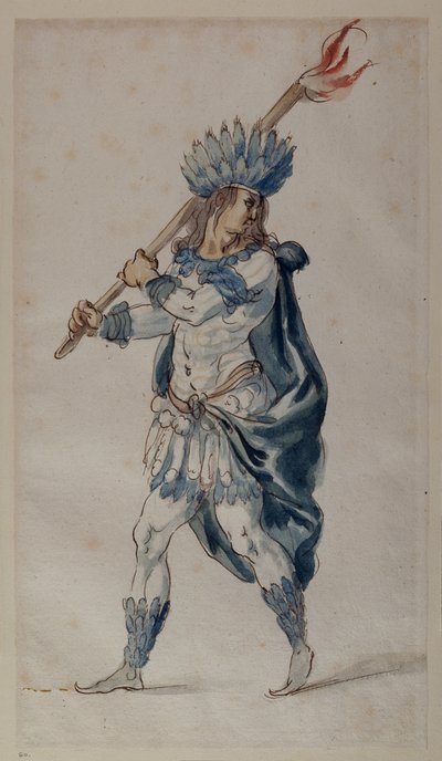 Torchbearer: an Indian (watercolor on paper) بواسطة إنيجو جونز