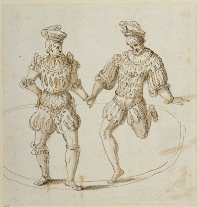 Welsh dancers (pen & ink on paper) بواسطة إنيجو جونز