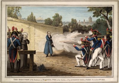 إعدام المارشال ميشيل ني بالقرب من حديقة لوكسمبورغ في 7 ديسمبر 1815 ، 1816 بواسطة الأبرياء لويس جوبود
