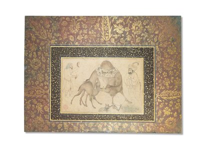 جمل وعجلها ، إيران الصفوية ، 1650-1700 بواسطة المدرسة الإيرانية