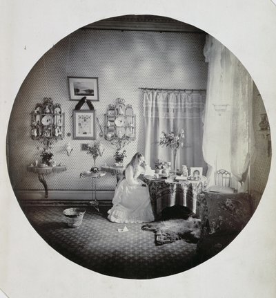 داخل منزل Muckross House ، c.1865 (طبعة زخرفية) بواسطة مصور ايرلندي