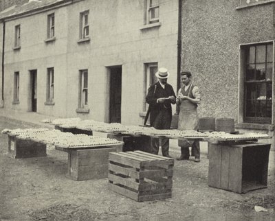 Making Clay Pipes, Drogheda (b/w photo) بواسطة مصور ايرلندي