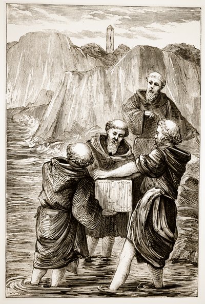 صندوق سانت بريجز ، من The Trias Thaumaturga ، أو ثلاثة القديسين العاملين في أيرلندا ، بقلم ماري كوساك (1829-1899) المنشورة في 1890s بواسطة المدرسة الايرلندية