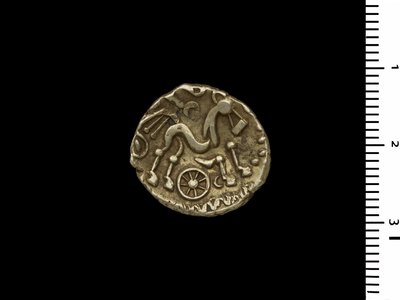 عملة من Henley Hoard ، حوالي 50 قبل الميلاد (ذهبية) بواسطة العصر الحديدي