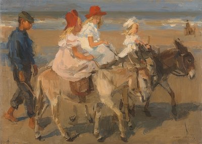 ركوب الحمار على الشاطئ. حوالي 1890-1901 بواسطة إسحاق إسرائيل